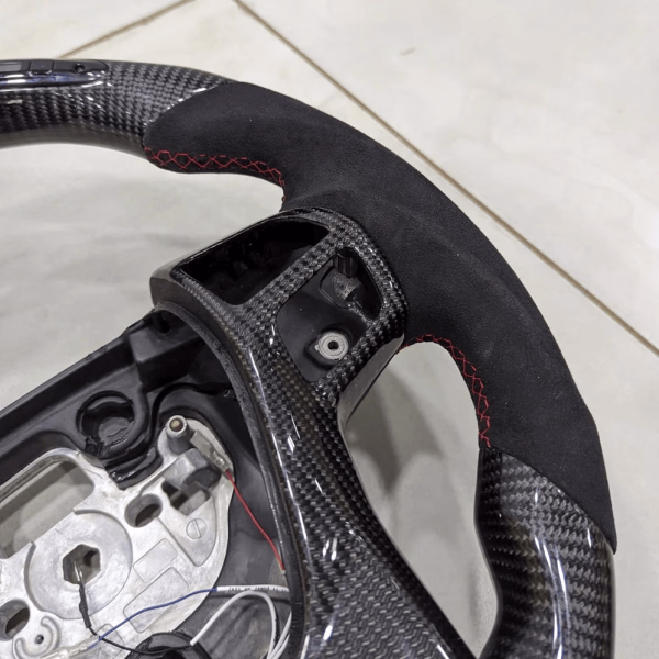 Ford Endeavour Carbon Fiber Steering Wheel with Alcantara and LED RPM Display